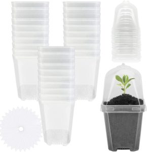 3” Pot with humidity dome , set of 30