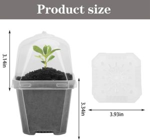 4” pot with dome, set of 10